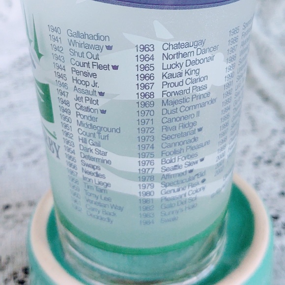 COLLECTIBLE MAY 4, 2002 KENTUCKY DERBY GLASS 128TH DERBY CHURCHILL DOWNS 5.25" - Picture 8 of 10